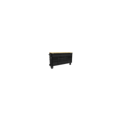Superline PRO® Black Edition Mobile Trolley with Wooden Worktop 15 Drawer 1549mm