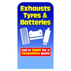 Eco-Pavement Sign - Exhausts & Tyres