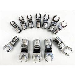 12 Pcs 3/8" Flex Crowfoot Set 8-19mm